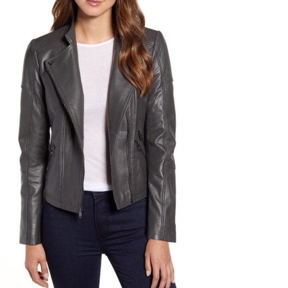 Sam Edelman Lambskin Leather Moto Jacket - Picture 2 of 11